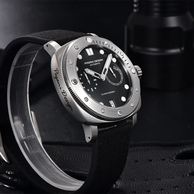 Pagani Design PD-1767 Diver's 200M Automatic Black Men's Watch
